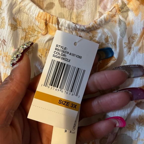 🌸🌼”SaleNwt Absolutely stunning floral adjustable strap dress with ruffle hem. 3x - Picture 4 of 9